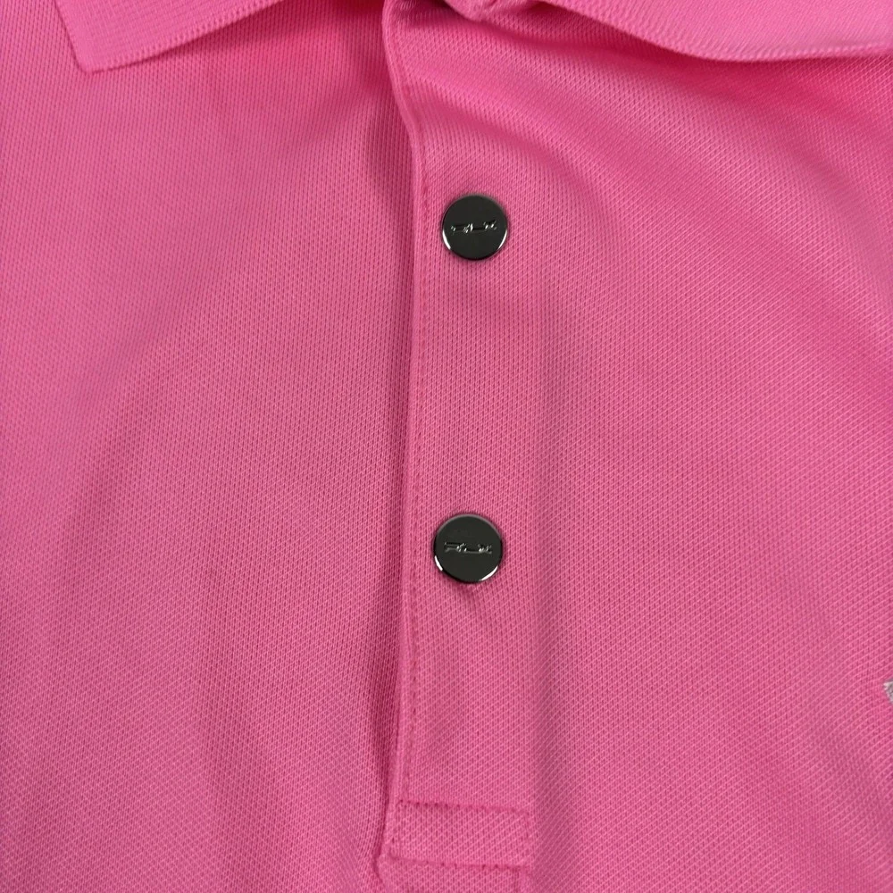 Ralph Lauren RLX Polo Shirt Mens Medium Pink Golf PGA Harbor Shores - Picture 6 of 11